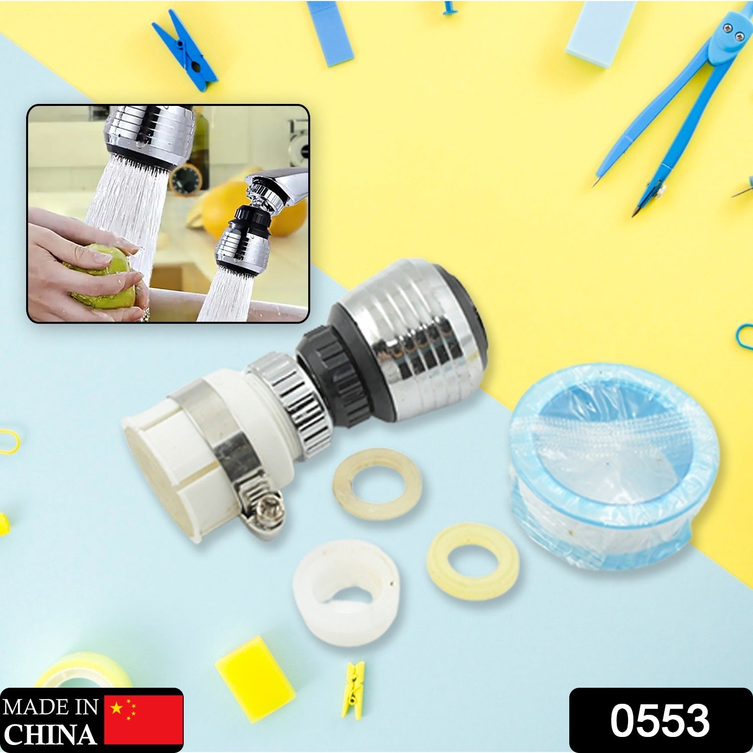 0553 360 Degree Rotatable Faucet Tap Aerator, Water Saving Shower Attachment, Faucet Booster Kitchen Bathroom Filter, Stainless Steel Tap Water Splash Proof Head Nozzle Sprayer,for Kitchen Bathroom Faucet 0553 360 Degree Rotatable Faucet Tap Aerator, Water Saving Shower Attachment, Faucet Booster Kitchen Bathroom Filter, Stainless Steel Tap Water Splash Proof Head Nozzle Sprayer,for Kitchen Bathroom Faucet